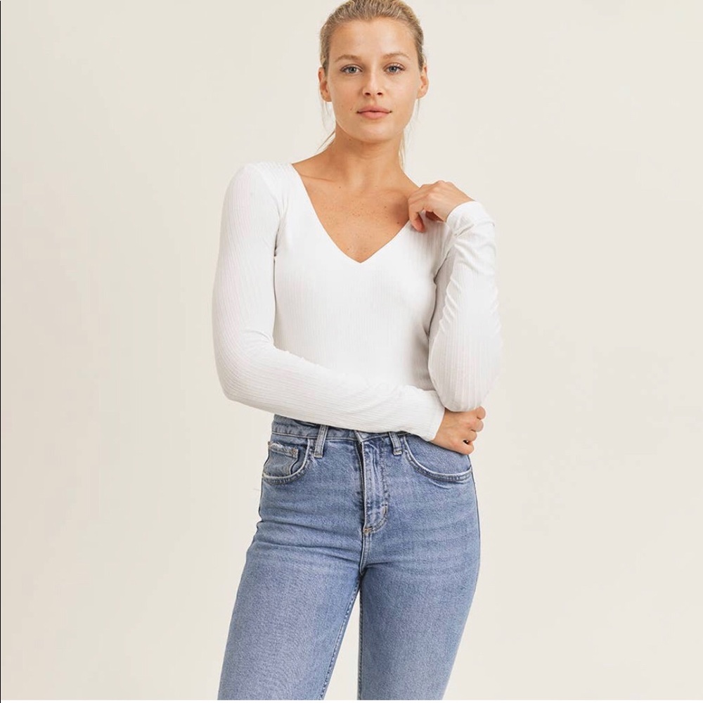 White basic body suit